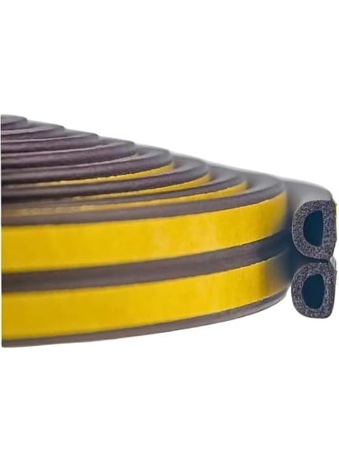 5-meter self-adhesive rubber tape used as a sealing barrier under doors and windows. Foam tape for sealing gaps and blocking wind (white). - Image 1